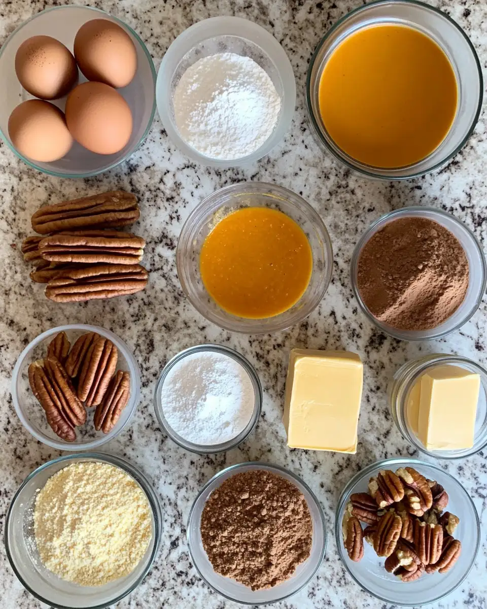 Ingredients for Effortless Autumn Delight One-Pan Pumpkin Dump Cake Extravaganza