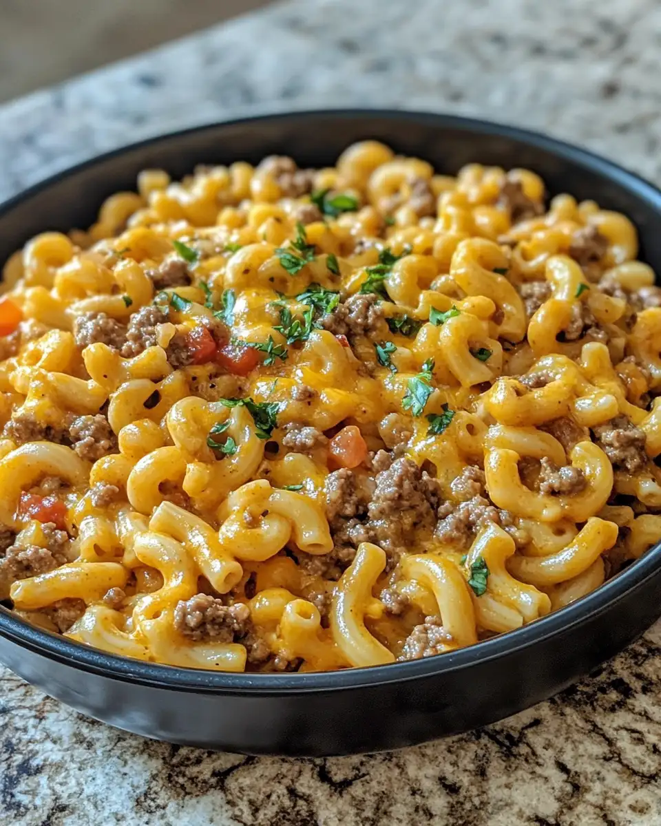 Final dish - One-Pot Cheeseburger Macaroni: A Comfort Food Marvel in Minutes