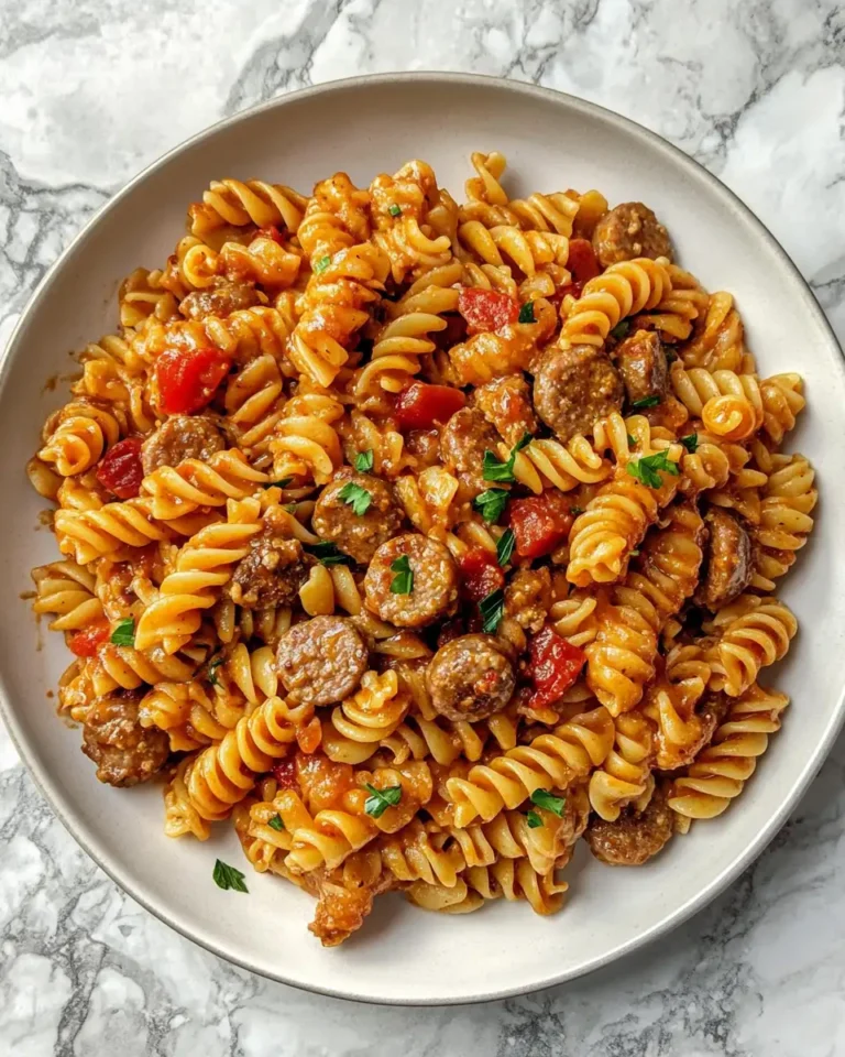 Sizzle and Spice: One-Skillet Spicy Honey BBQ Sausage Pasta Delight - Featured Image