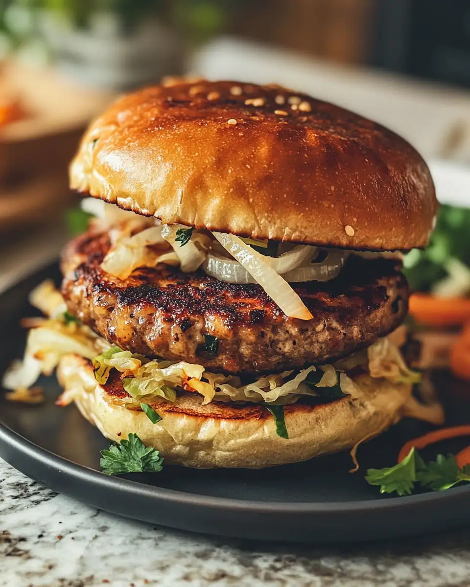 Final dish - Sizzling Secrets to Perfectly Crisp Oven-Baked Cabbage Burgers