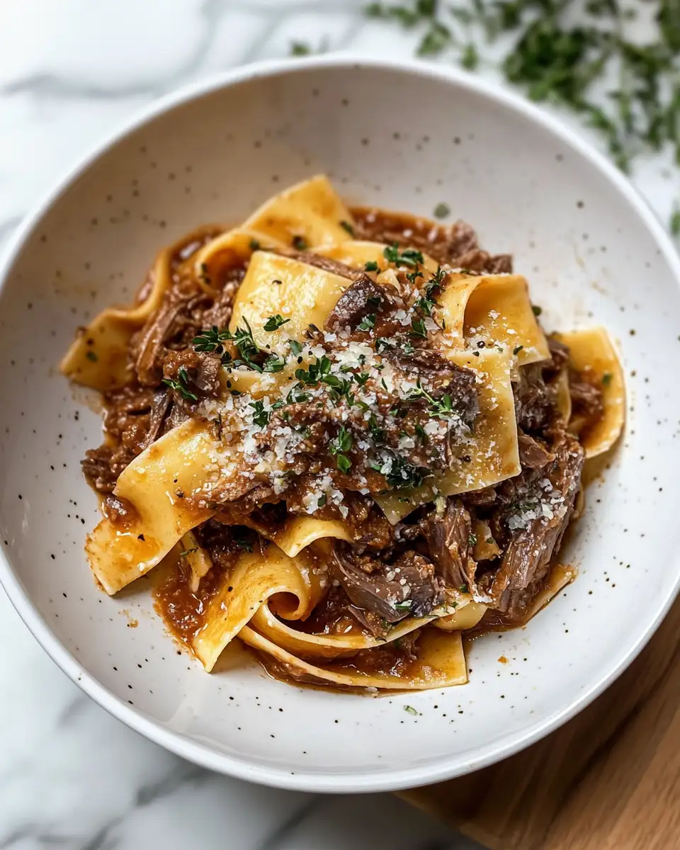 Final dish - Melt-in-Your-Mouth Oven Short Rib Ragu with Pappardelle: A Comfort Food Masterpiece