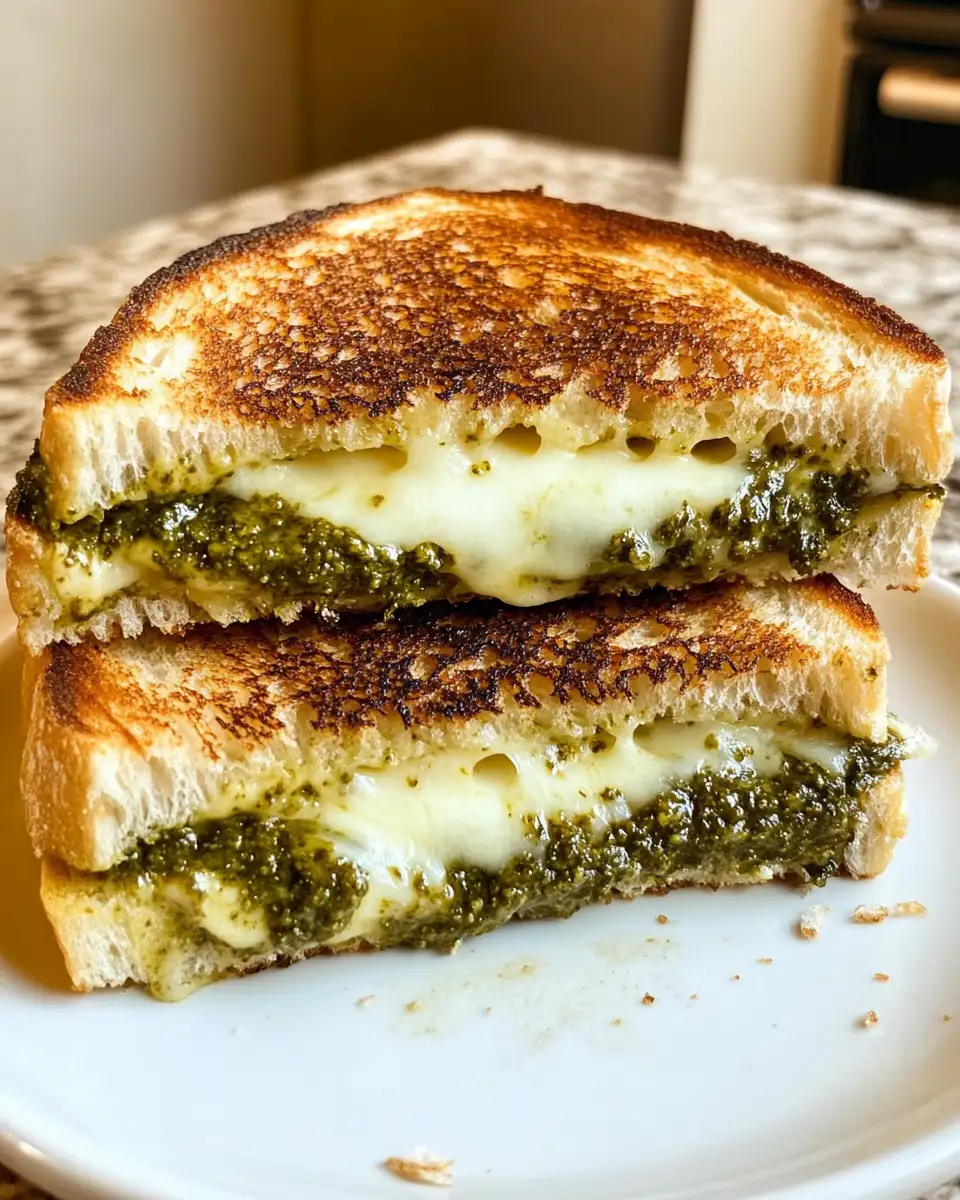 Final dish - Ultimate Pesto Grilled Cheese Bliss