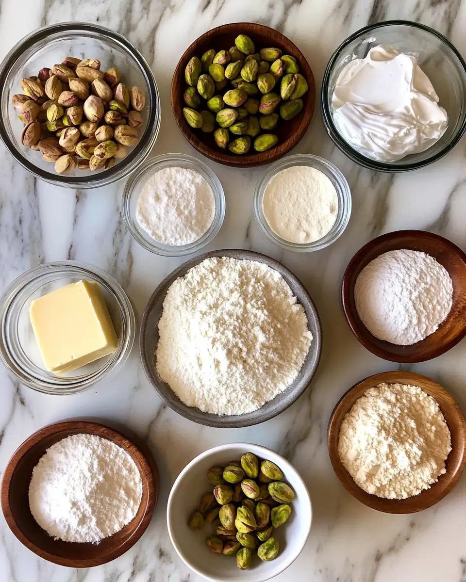 Ingredients for Heavenly Bites: Indulge in Pistachio Cream Cookies