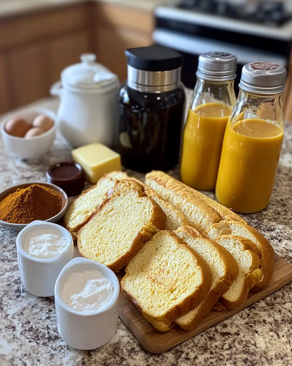 Ingredients for Pumpkin French Toast Breakfast: A Cozy Fall Morning Delight