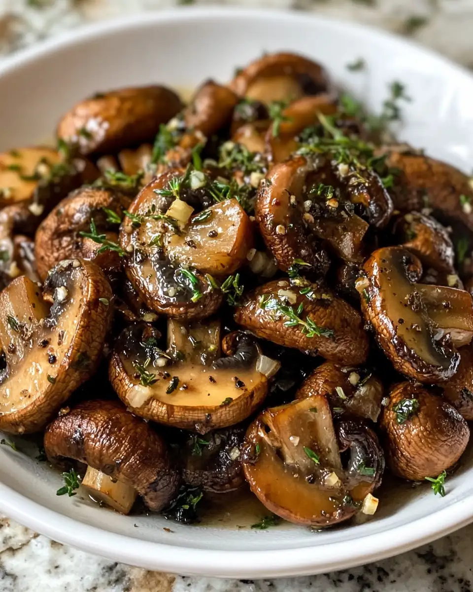 Final dish - Savor the Flavor: Roasted Mushrooms with Garlic and Thyme Delight
