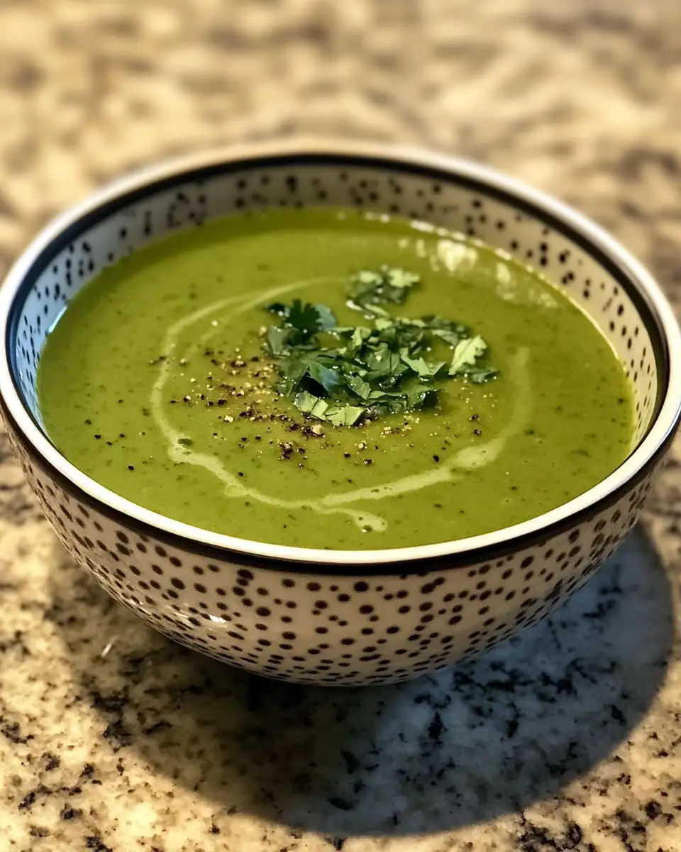 Final dish - Creamy Comfort in a Bowl: Roasted Poblano Soup Delight