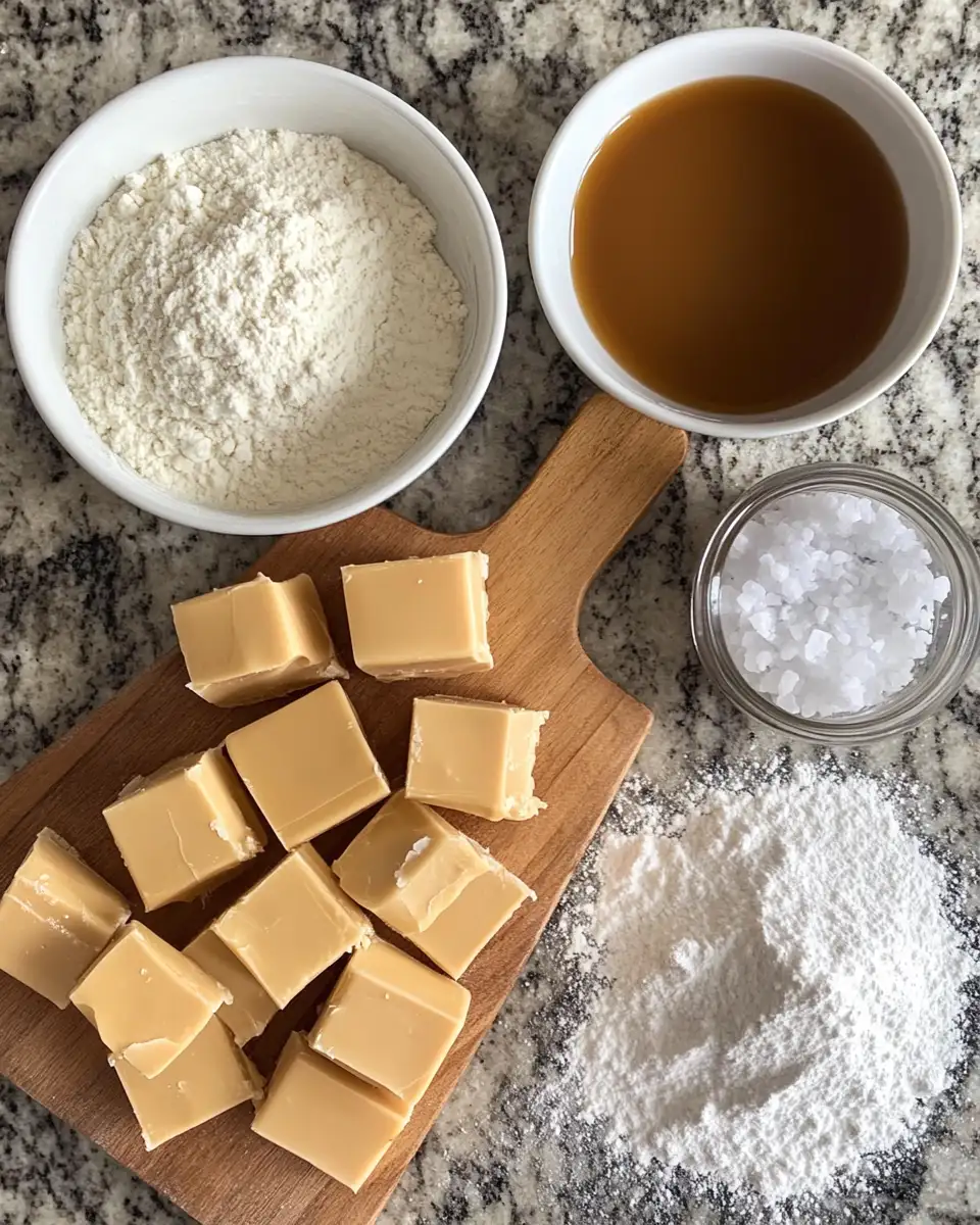 Ingredients for Irresistibly Sweet and Salty: Dive Into Salted Caramel Butter Bars