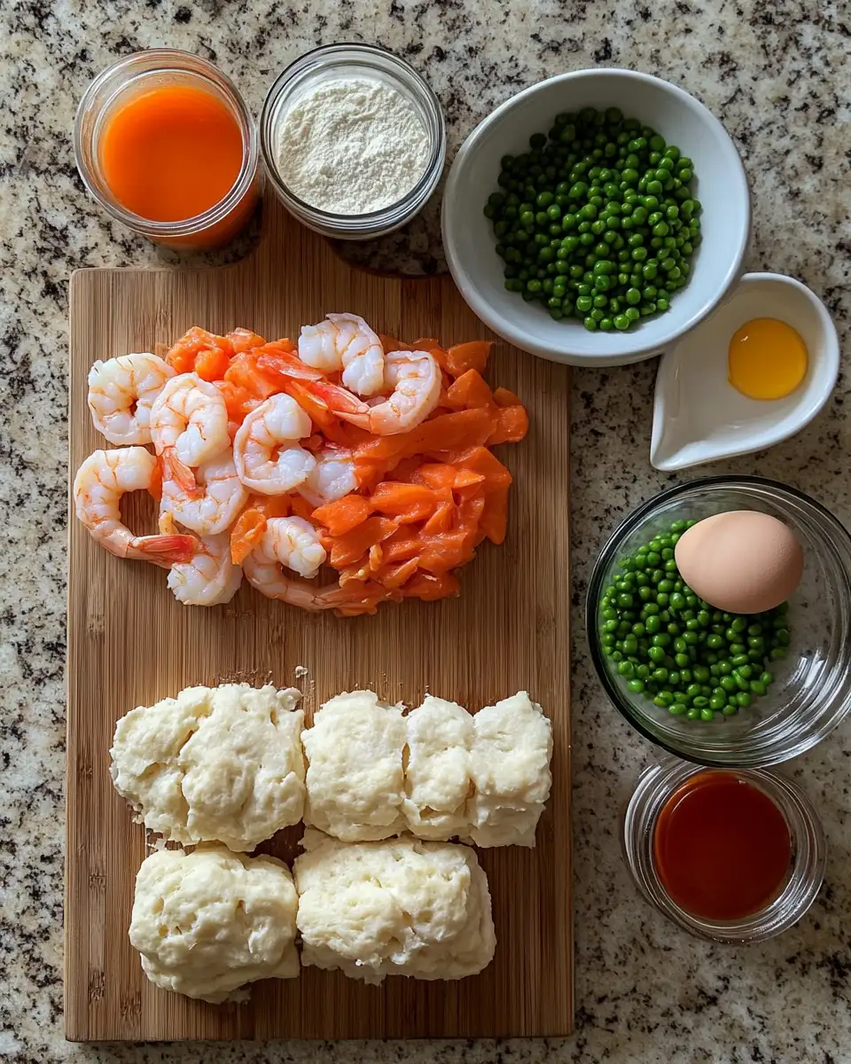 Ingredients for Decadent Comfort: Dive into a Shrimp & Lobster Biscuit Pot Pie Delight