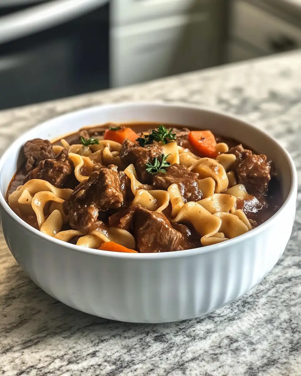 Final dish - Savory Comfort in a Pot: Slow Cooker Beef & Noodles Delight