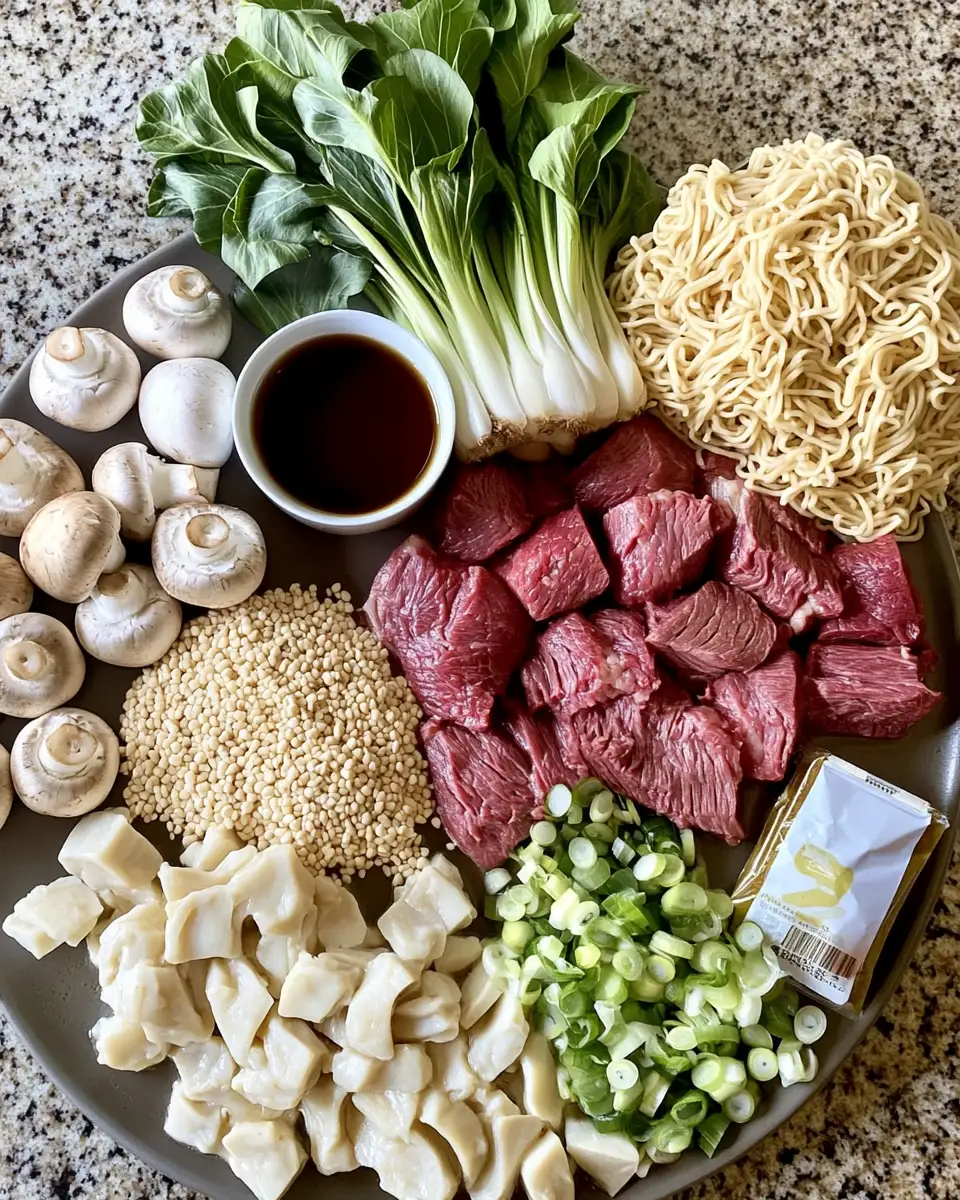 Ingredients for Savor the Comfort: Slow Cooker Beef Ramen Noodles Delight