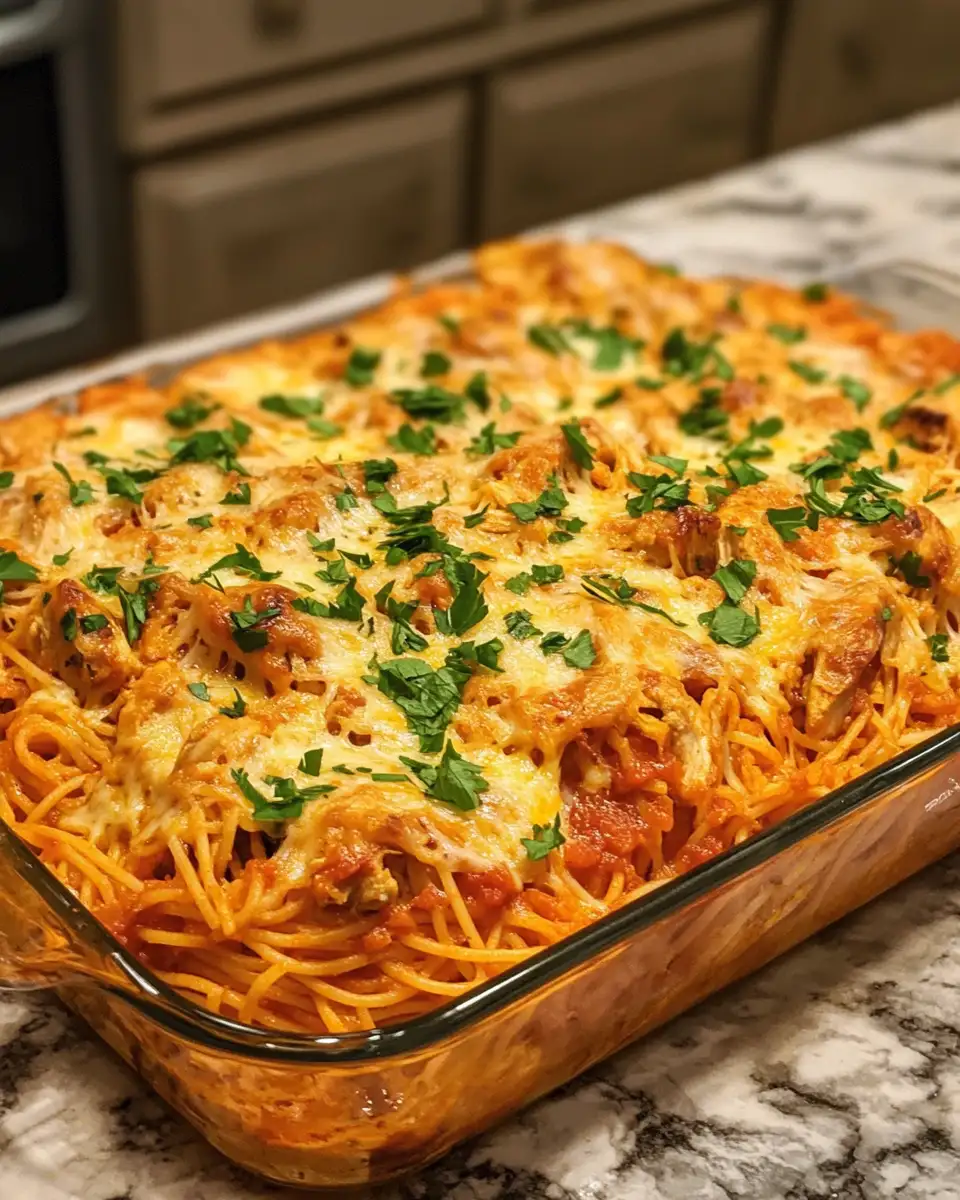Final dish - Soulful Southern Chicken Spaghetti Casserole Delight