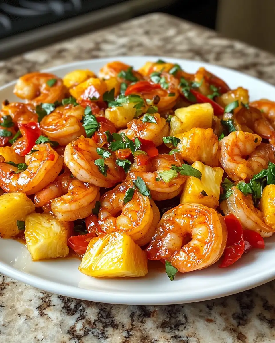 Final dish - Tantalize Your Taste Buds with Sweet Chili Pineapple Shrimp Delight