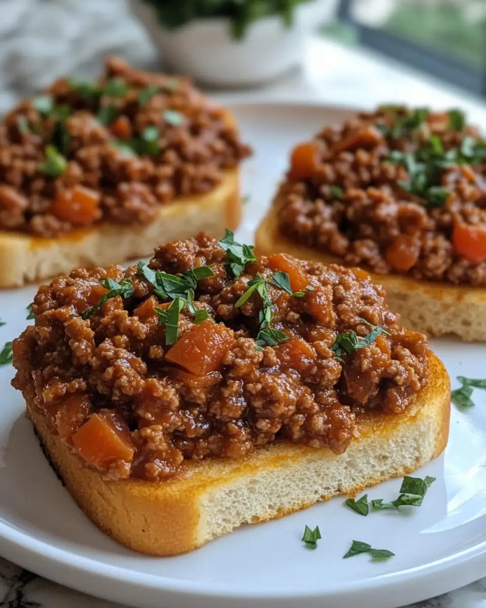 Final dish - Texas Toast Sloppy Joes: A Bold Twist on a Classic Favorite