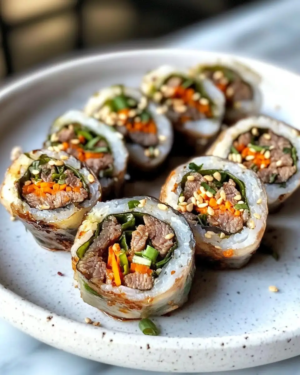 Final dish - Savor the Flavor: Irresistible Thai Basil Beef Rolls for Your Next Dinner Delight