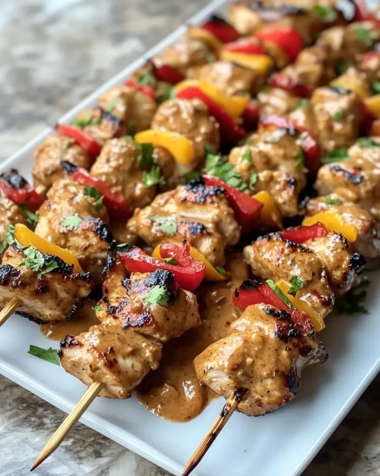 Sizzling Thai Chicken Skewers with Irresistible Peanut Sauce - Featured Image
