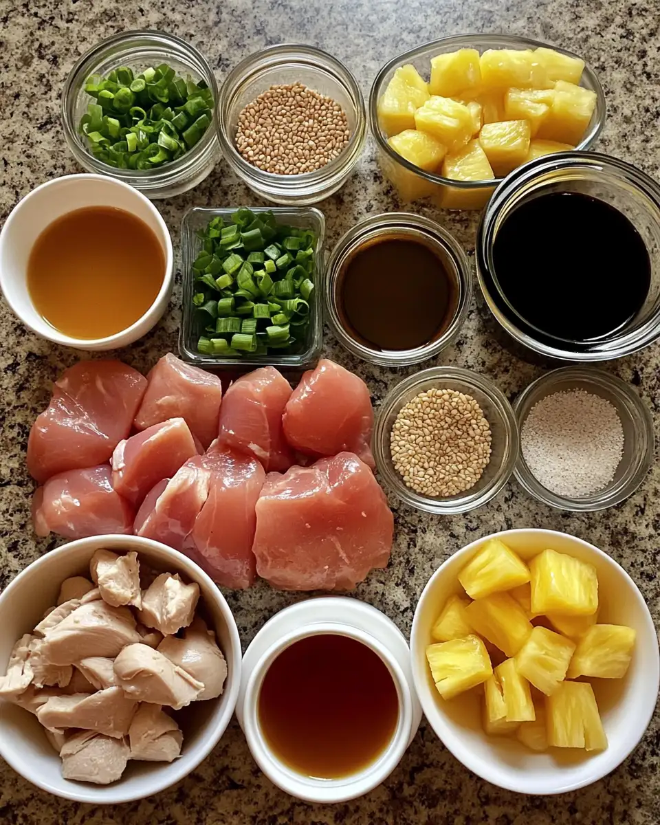 Ingredients for Savor Paradise at Home with Tropical Hawaiian Crock-Pot Chicken