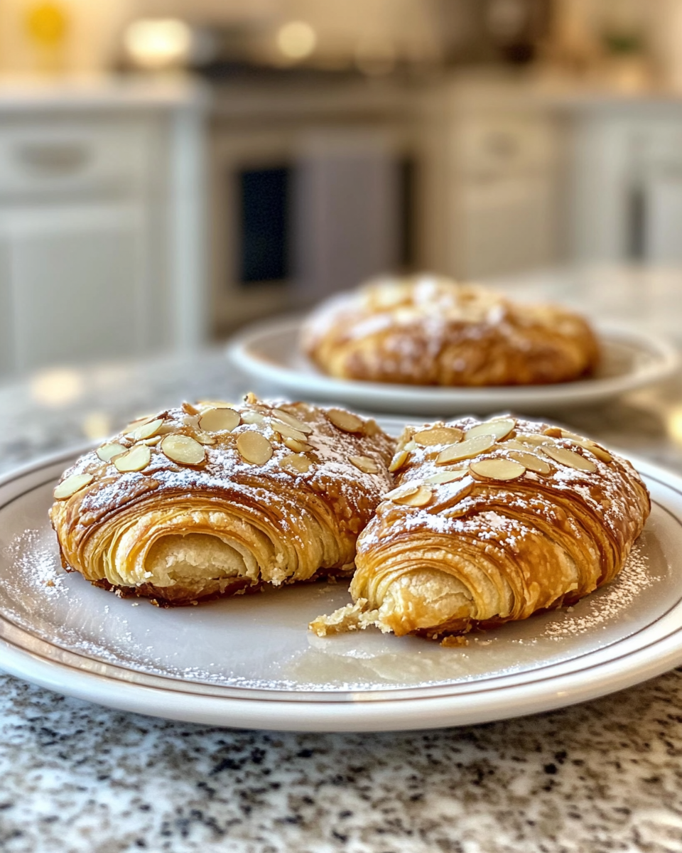 Final dish - Indulge in the Irresistible Delight of Almond Croissant Cake
