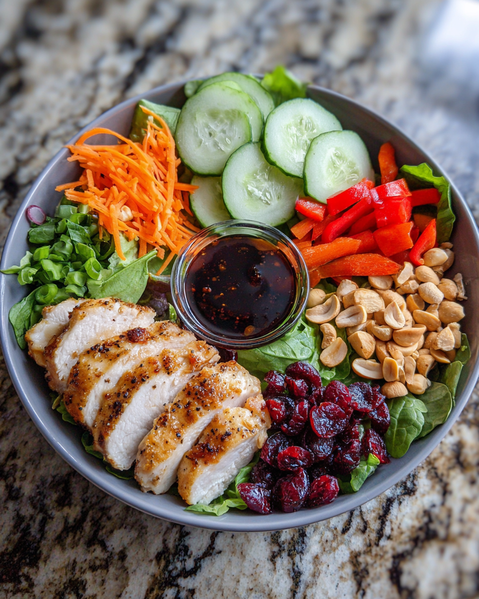 Ingredients for Fresh and Flavorful Asian Chicken Cranberry Salad Recipe