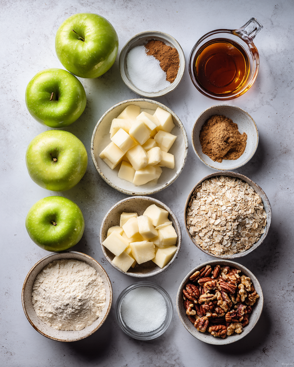 Ingredients for Irresistible Bourbon Apple Crisp Recipe That Will Warm Your Soul