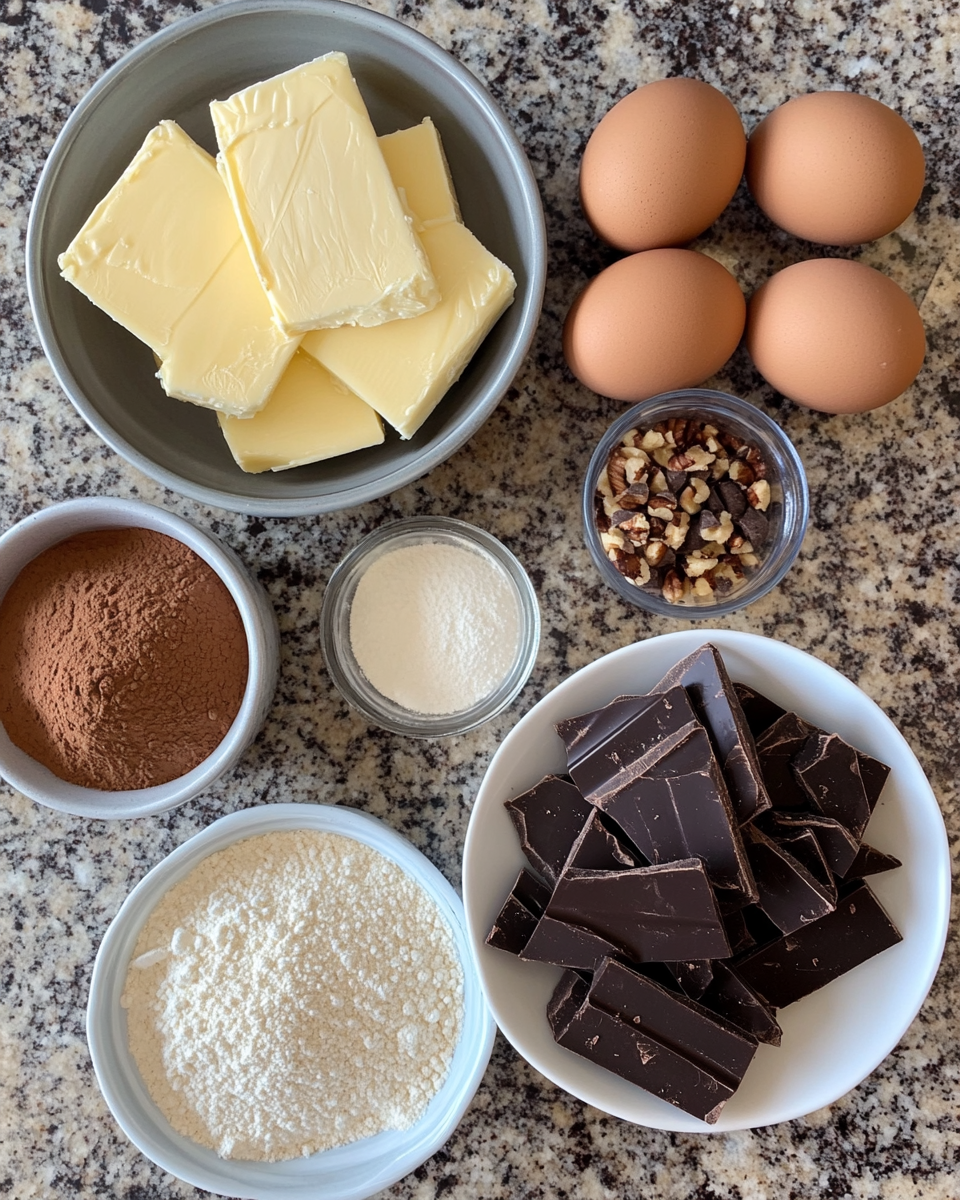 Ingredients for Decadent Delight: Irresistible Brown Butter Espresso Brownies