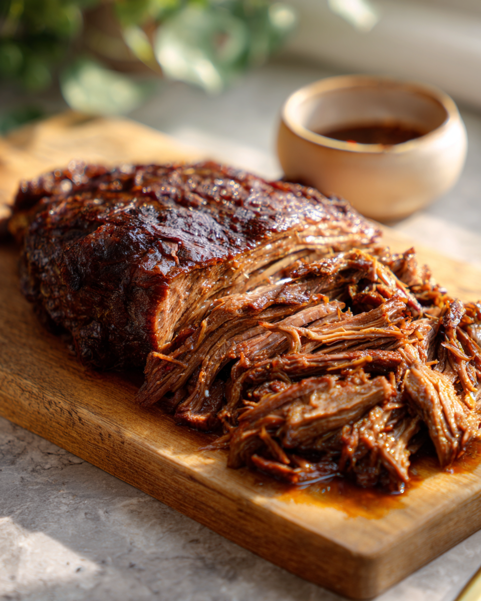 Final dish - Irresistible Caramelized Pulled Beef Brisket Recipe That Will Melt in Your Mouth