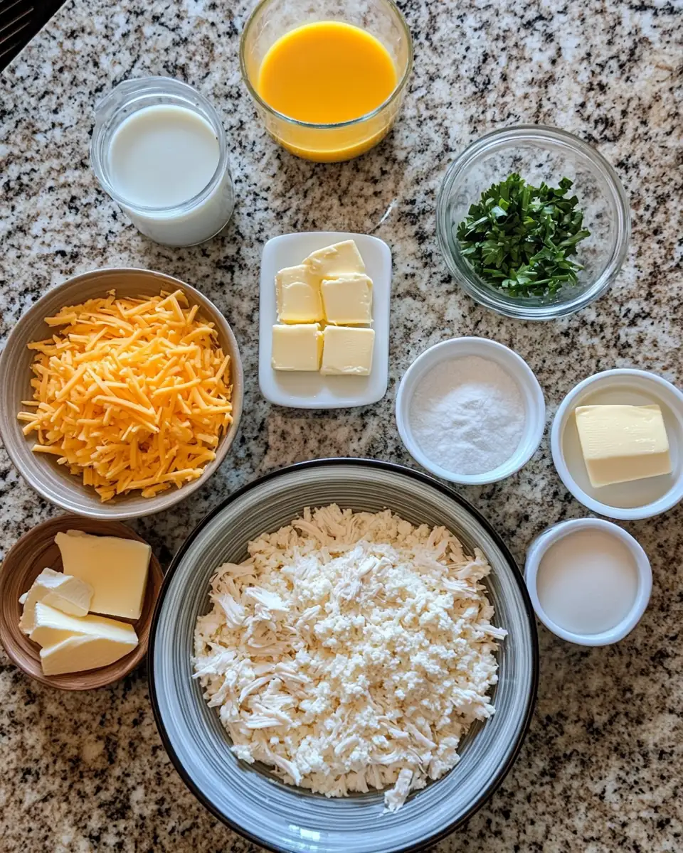 Ingredients for Ultimate Comfort: Cheddar Bay Chicken Cobbler Delight