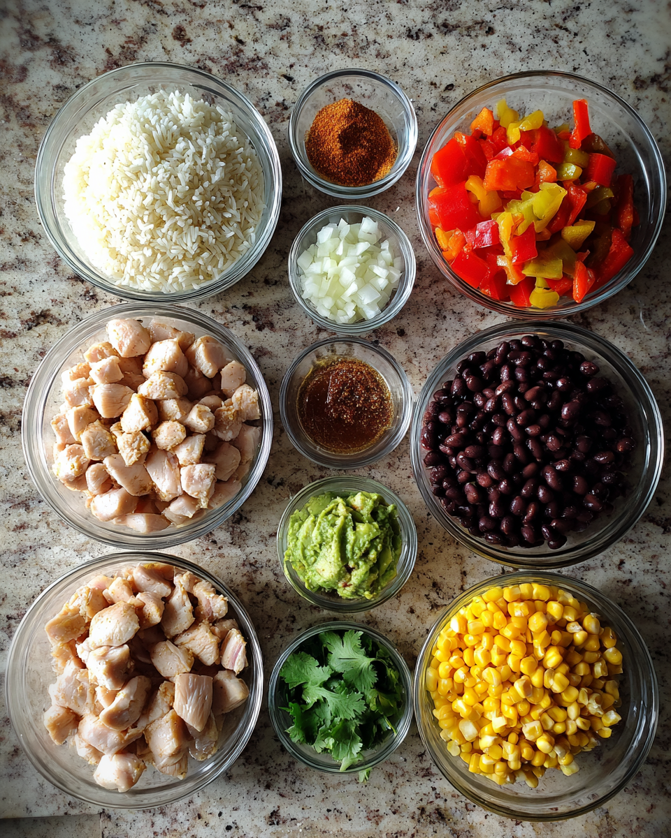Ingredients for Spice Up Your Dinner with Irresistible Chili Chicken Rice Bowls