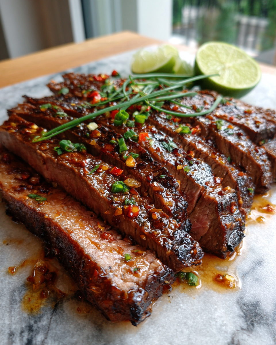 Final dish - Zesty Chili Lime Flank Steak Recipe That Will Ignite Your Taste Buds