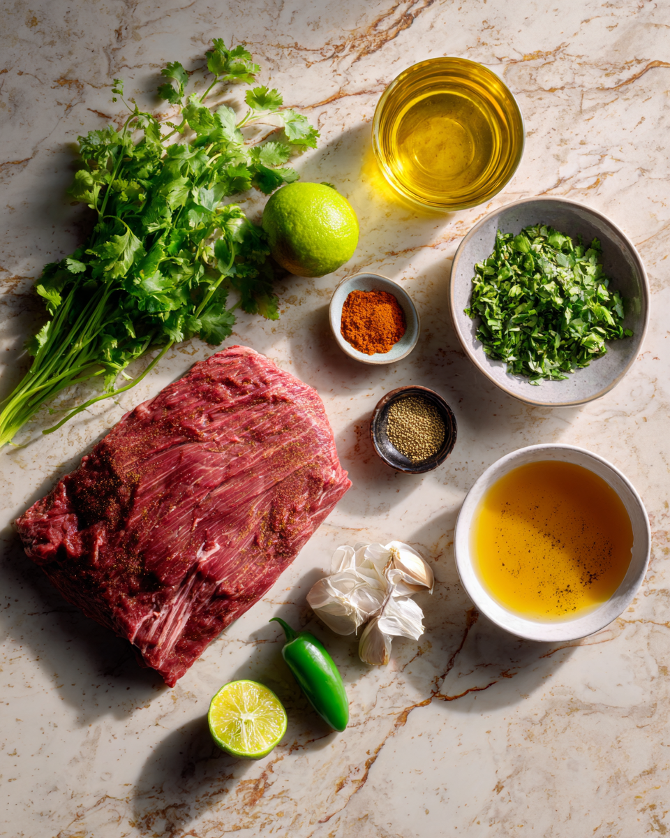 Ingredients for Zesty Chili Lime Flank Steak Recipe That Will Ignite Your Taste Buds