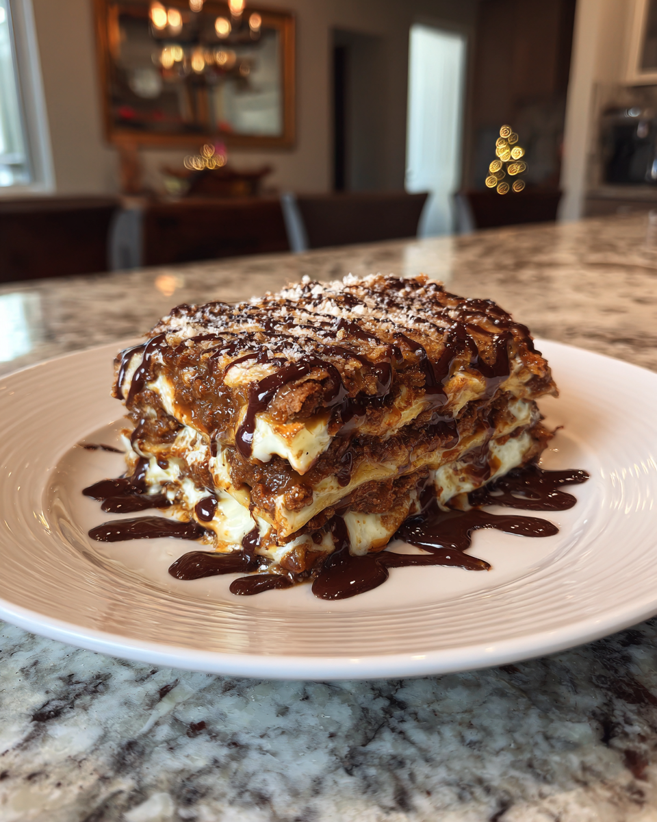 Final dish - Indulge in the Ultimate Christmas Cookie Lasagna Delight