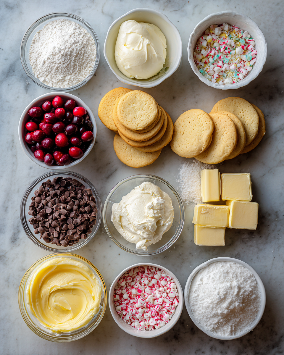 Ingredients for Indulge in the Ultimate Christmas Cookie Lasagna Delight