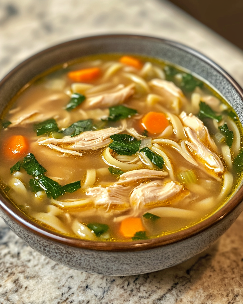 Final dish - Warm Up with Classic Ginger Garlic Chicken Noodle Soup