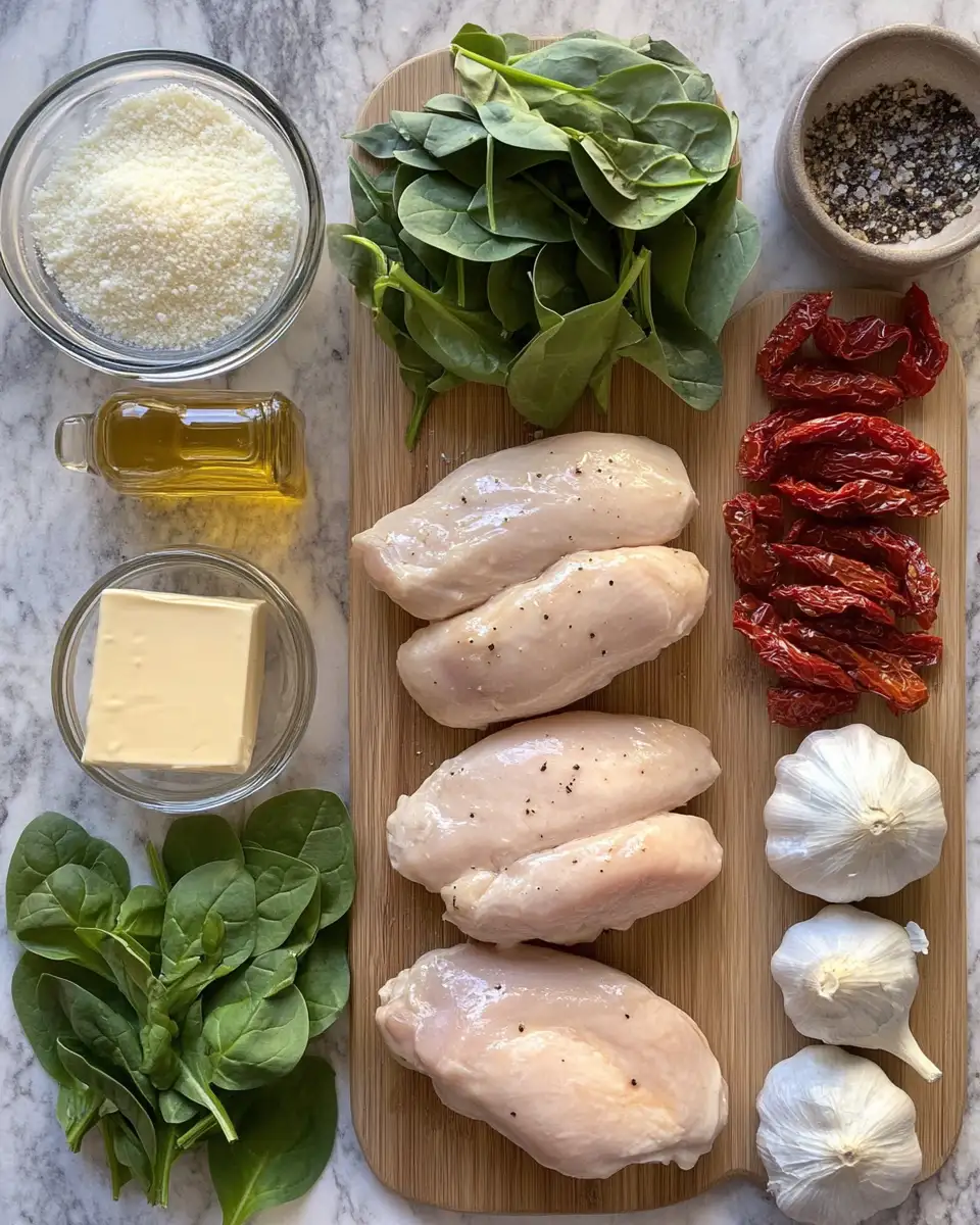 Ingredients for Indulge in the Irresistible Flavors of Creamy Tuscan Garlic Chicken