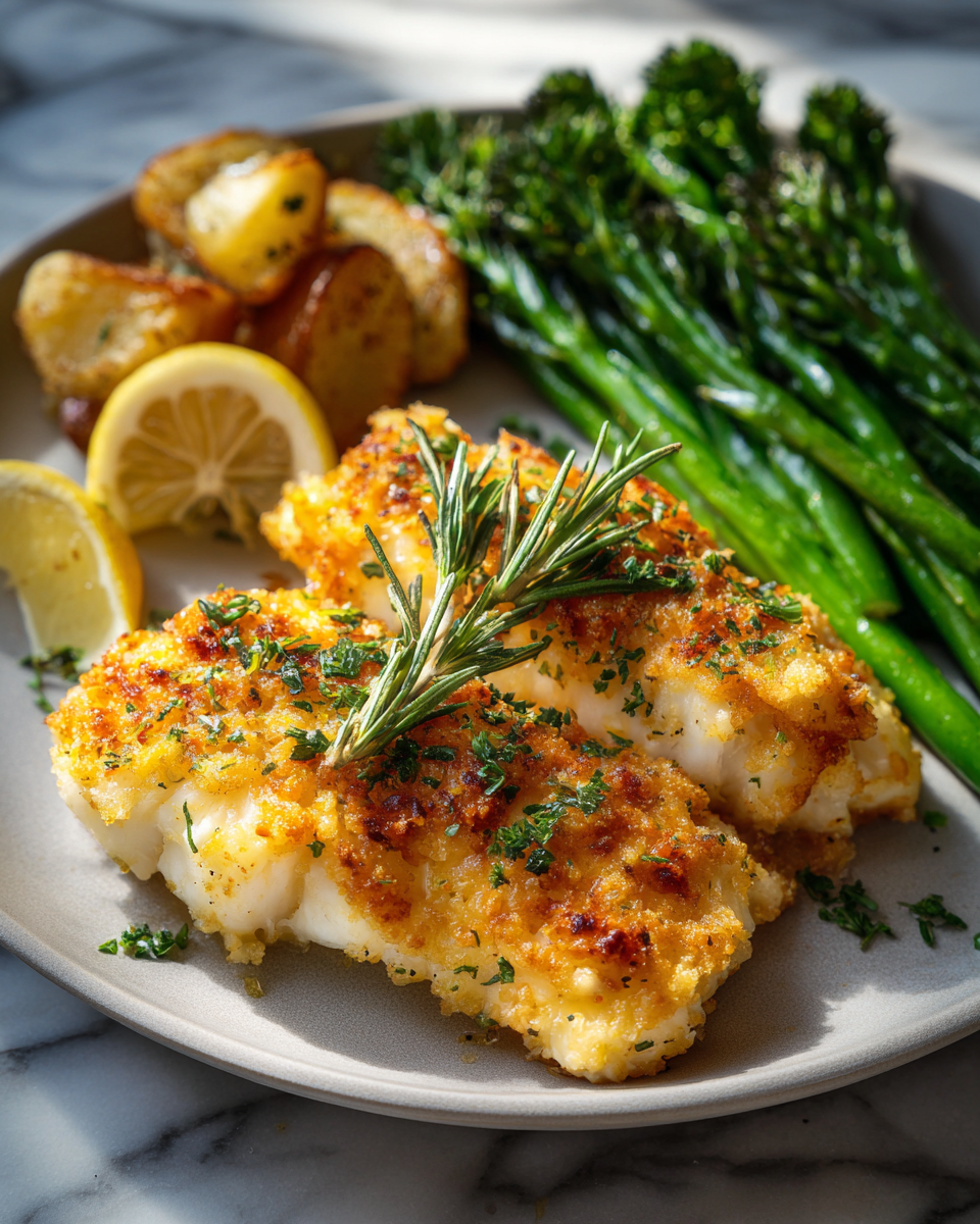 Final dish - Crispy Garlic Lemon Cod: A Flavor Explosion for Seafood Lovers