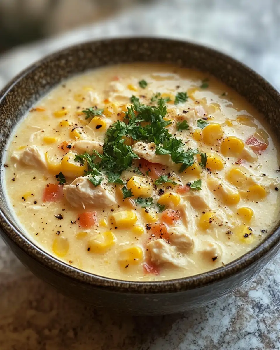 Final dish - Cozy Up with Hearty Crockpot Chicken Corn Chowder