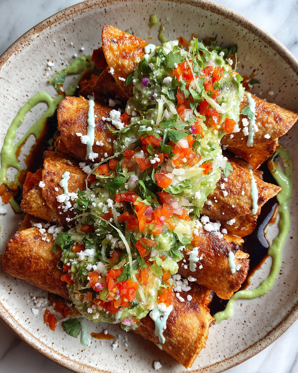 Final dish - Crispy Chicken Taquitos: A Flavor Explosion You Can't Resist