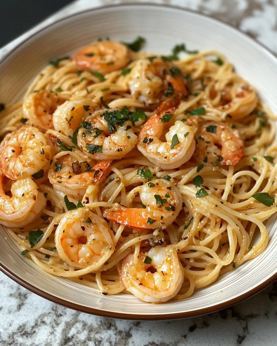 Final dish - Irresistible Garlic Butter Shrimp Pasta: A Flavorful Feast in Minutes
