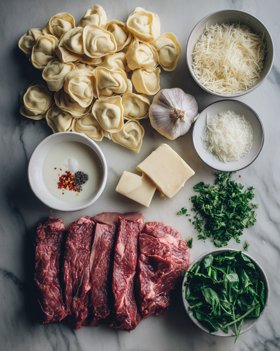 Ingredients for Garlic Steak Tortellini Recipe That Will Elevate Your Dinner Game