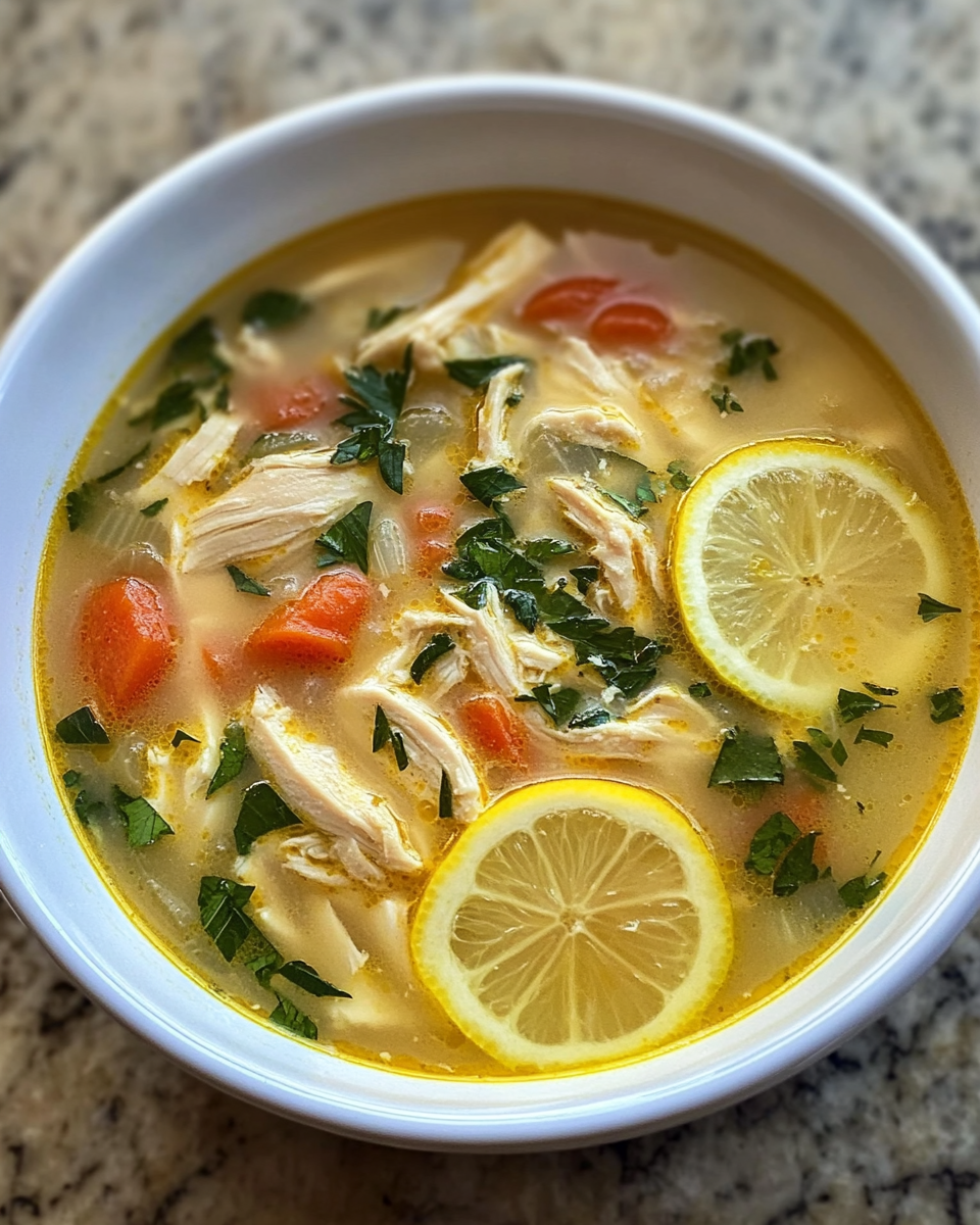 Final dish - Comfort in a Bowl Greek Lemon Chicken Soup Recipe to Savor