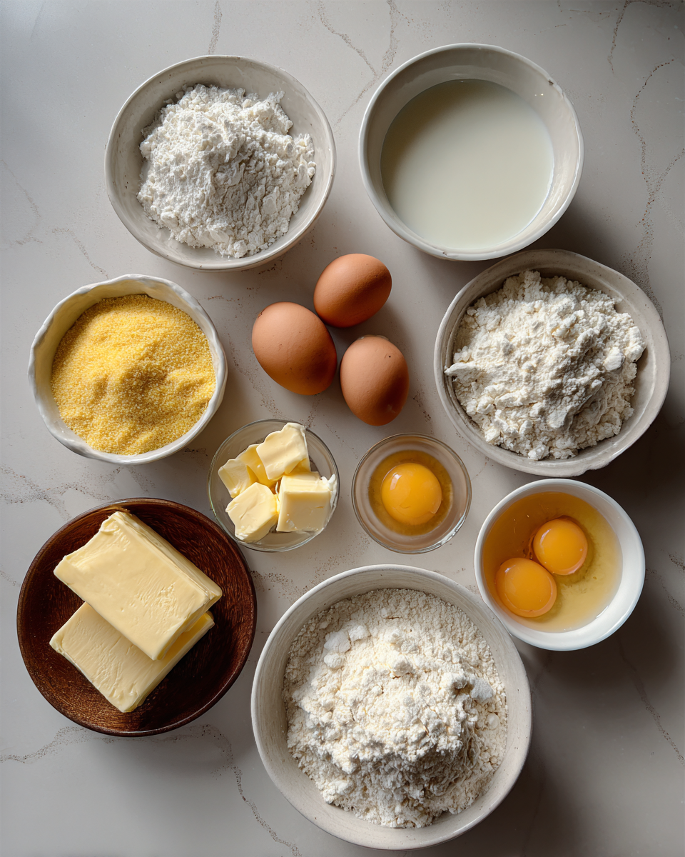 Ingredients for Sweet and Savory Delight: Irresistible Honey Butter Cornbread Poppers