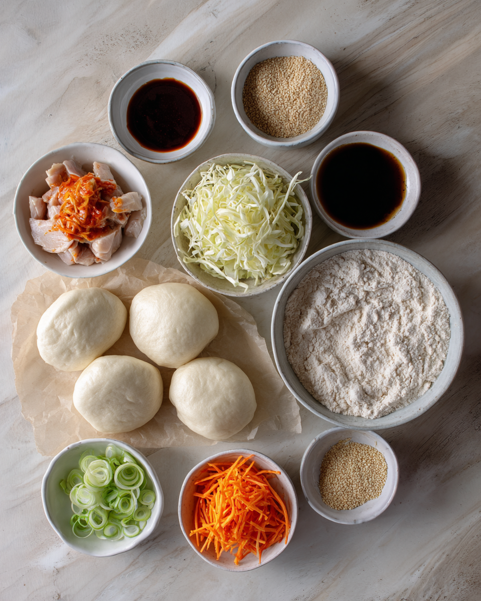 Ingredients for Savor the Fusion: Irresistible Korean Chicken Bao Buns to Try Tonight