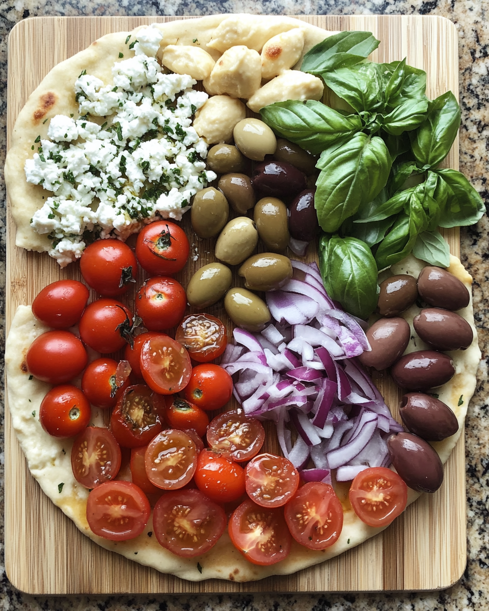 Ingredients for Savor the Flavors: Mediterranean Flatbread Pizza Delight