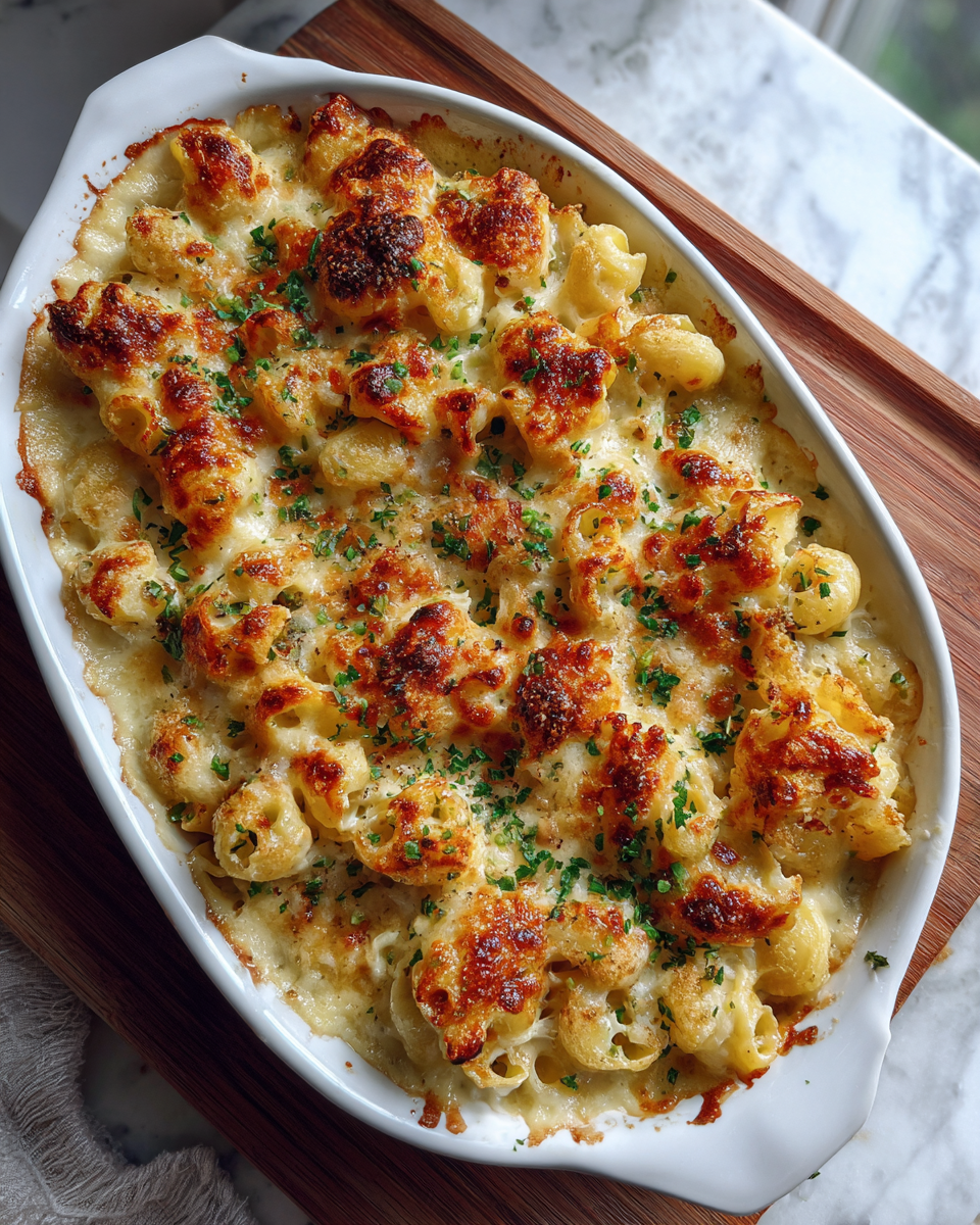 Final dish - Indulge in the Creamy Goodness of New Orleans Baked Mac and Cheese