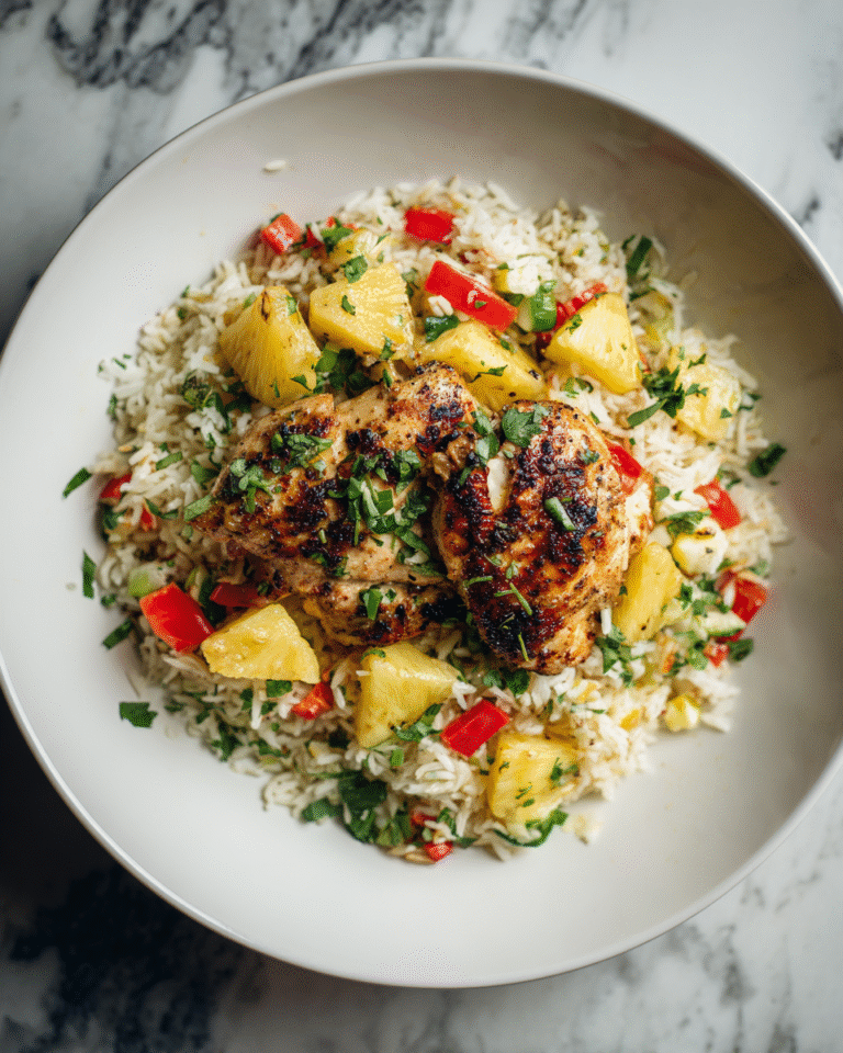 Savor the Tropics: One Pan Jerk Chicken with Pineapple Coconut Rice Delight - Featured Image