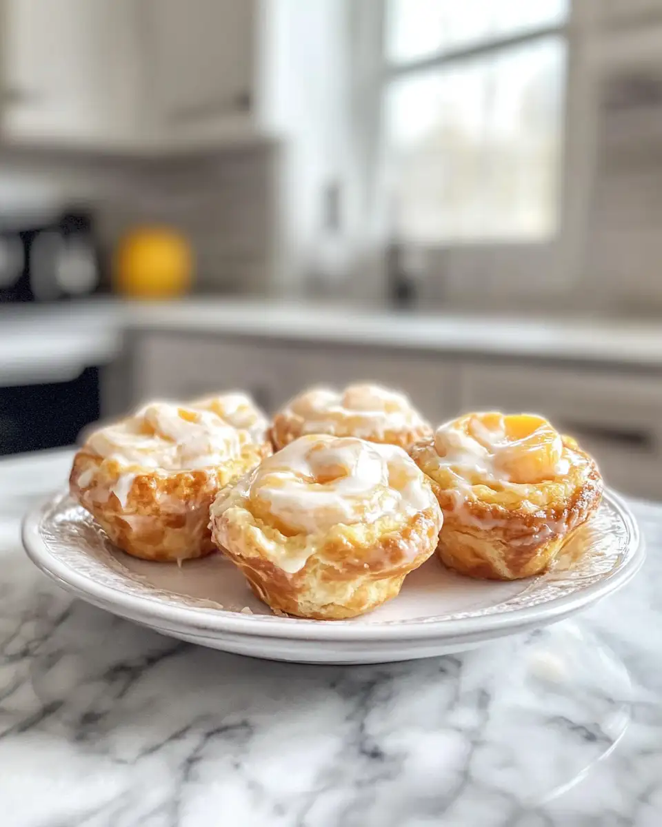 Final dish - Irresistible Peach Pie Cruffins: A Sweet Fusion of Flavors