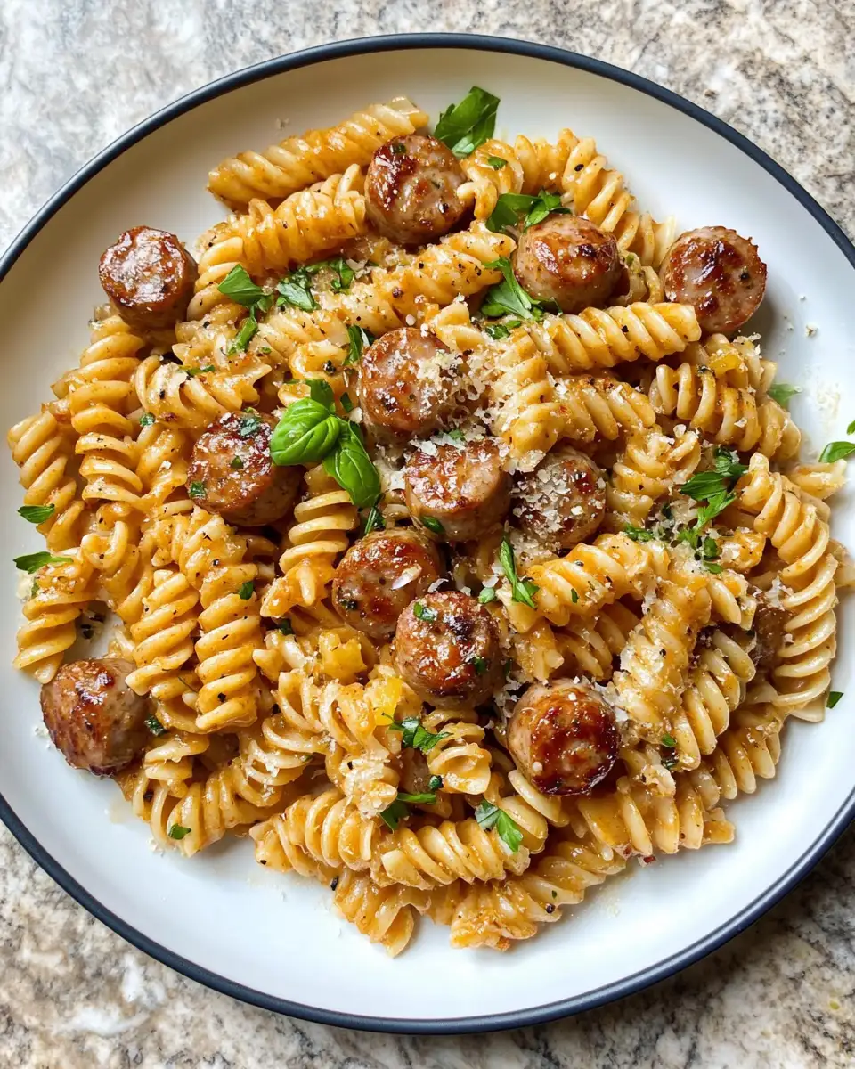 Final dish - Zesty Lemon Twist: Dive into Saucy Sausage Pasta Delight