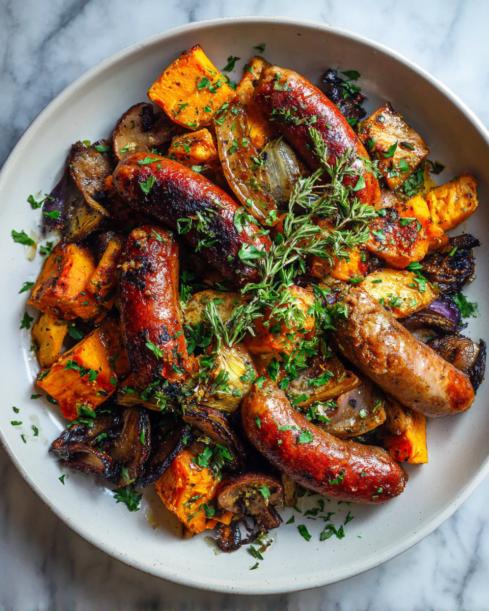 Final dish - Sizzling Sausage and Sweet Potatoes: A Flavorful Fusion of Comfort and Nutrition