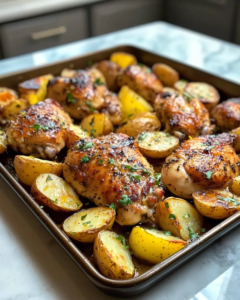 Final dish - Sheet Pan Lemon Balsamic Chicken and Potatoes: A Flavorful One-Pan Wonder
