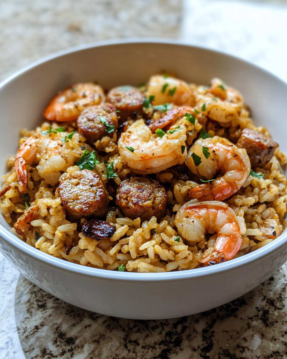 Final dish - Spice Up Your Dinner with Flavor-Packed Shrimp and Sausage Dirty Rice