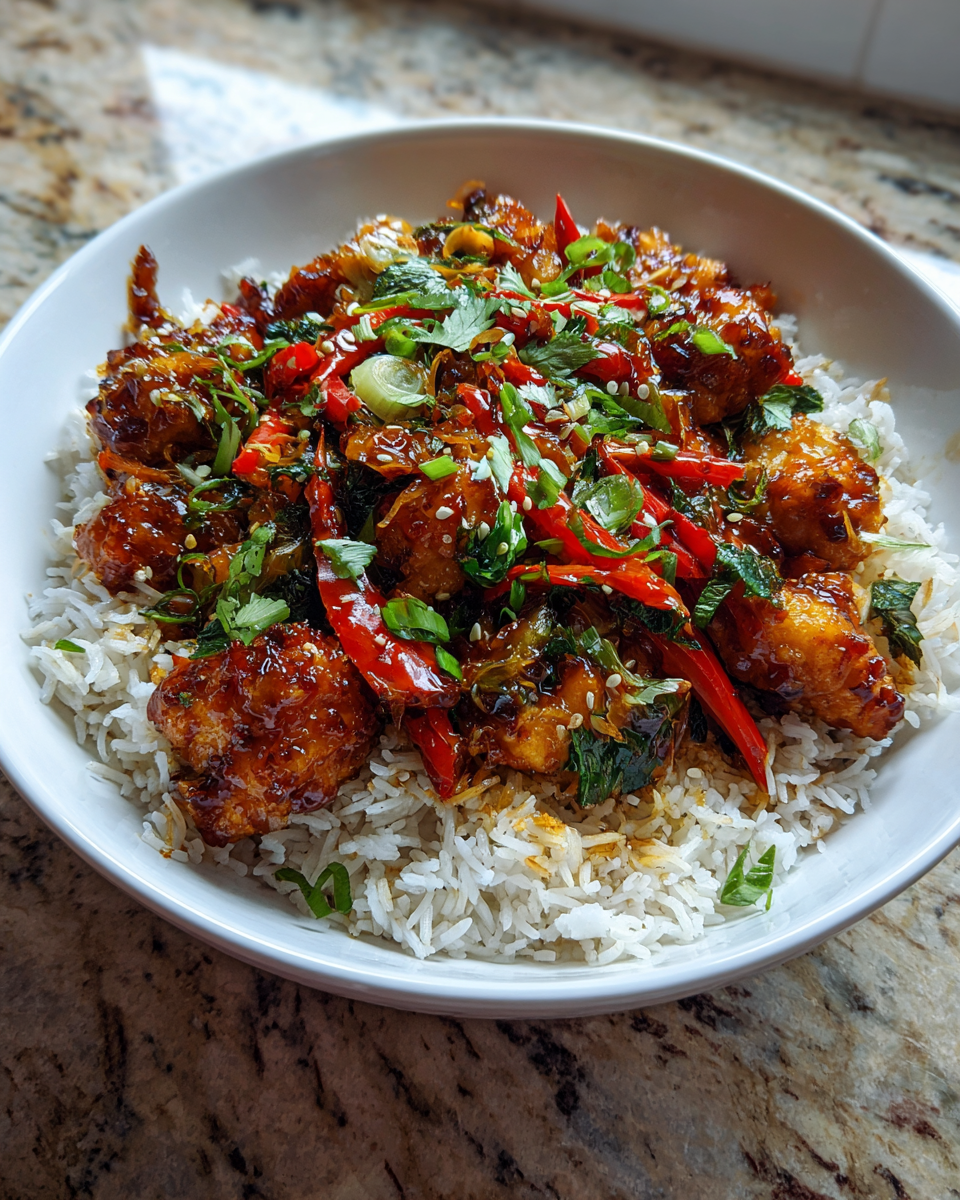 Final dish - Ignite Your Taste Buds with Spicy Dragon Chicken